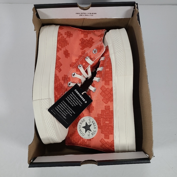 Converse CTAS Lift Hi Mantra Orange Chunky Platform Sneakers Women 7.5 - Picture 11 of 12